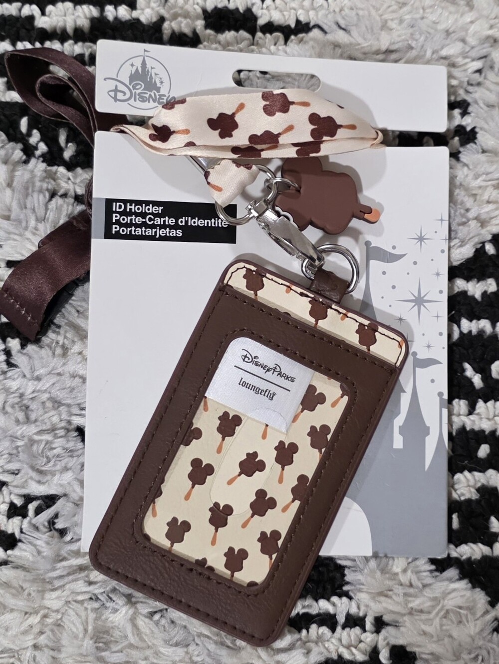 NEW 2022 Disney Parks Loungefly Mickey Ice Cream Bar Lanyard ID Holder